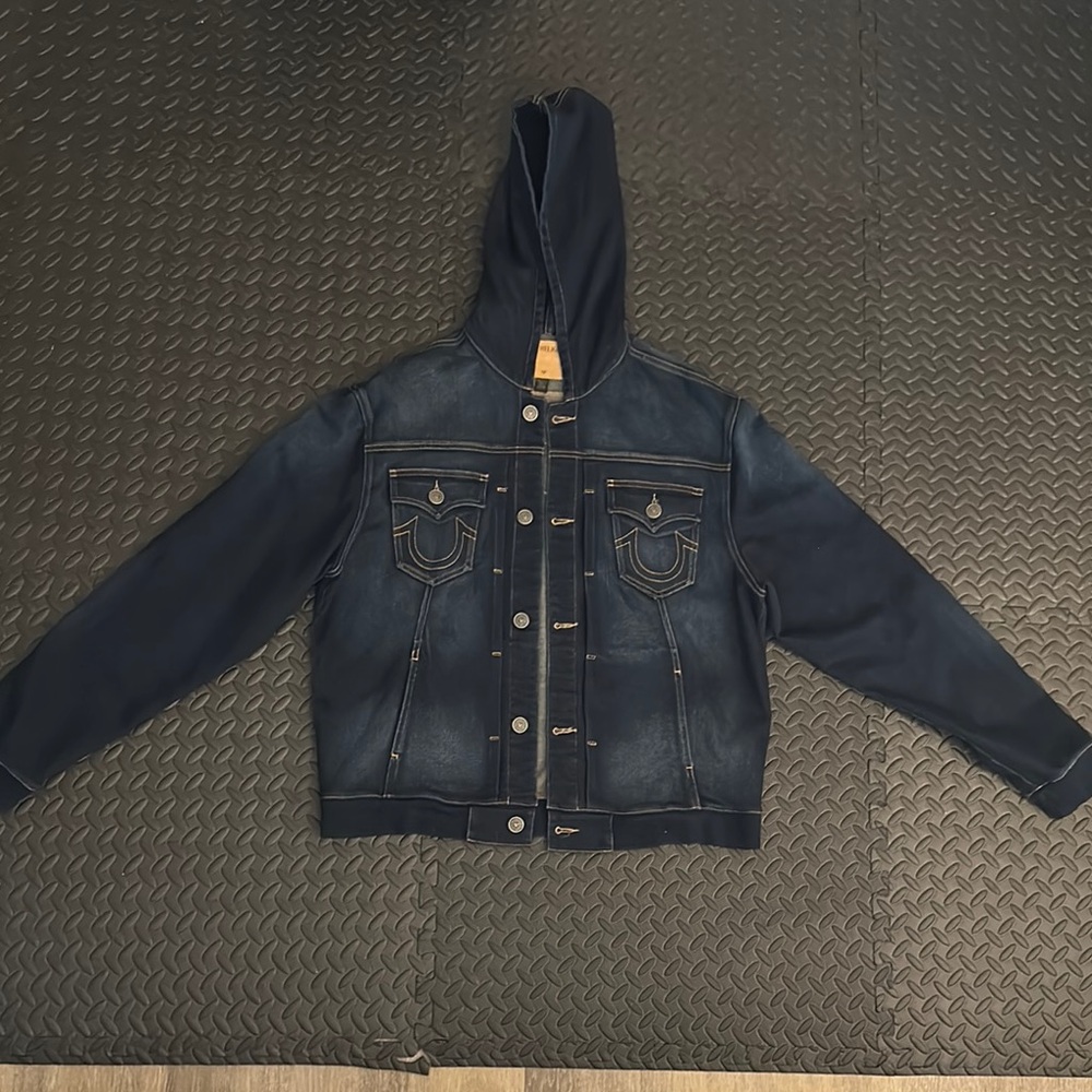 Levi's Dark Blue Denim Jacket with Hood